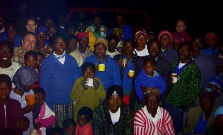 Harvest Crusade attendees in Gwayi River, Zimbabwe.